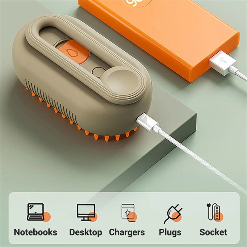 Pet Steam Grooming Brush