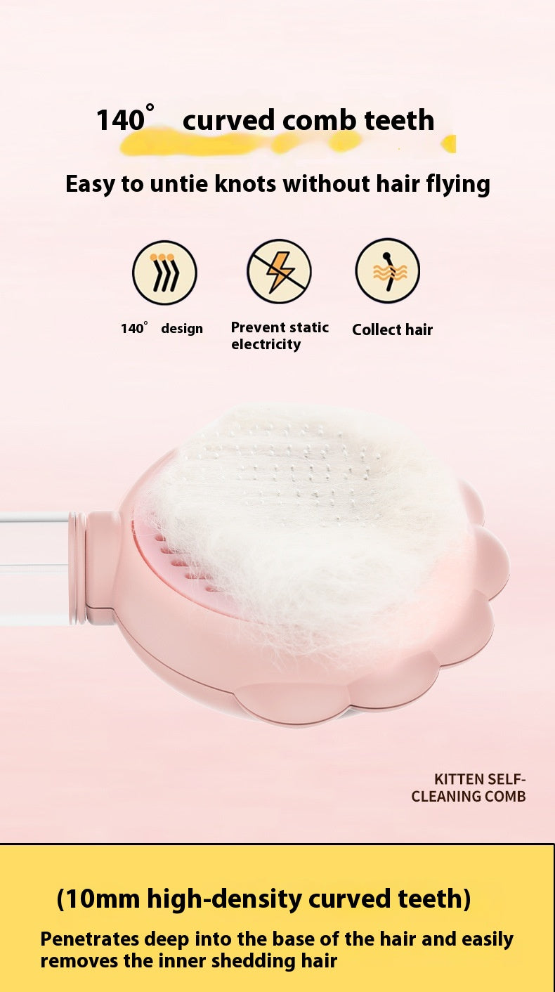 2-in-1 Self-Cleaning Pet Grooming Brush